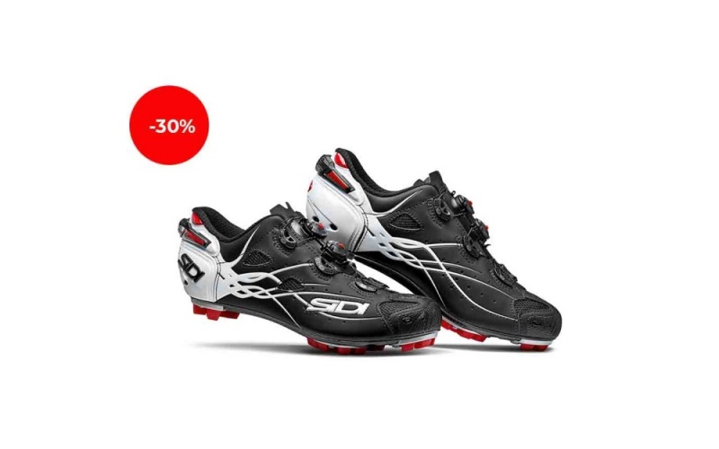 SIDI Tiger SRS Carbon Sko Herre Sort Hvide | PPF-9933